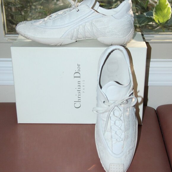 ❤️ Christian Dior Paris "Admit It" Sport Shoe Sneaker in White; Size 41.5 - Picture 2 of 13